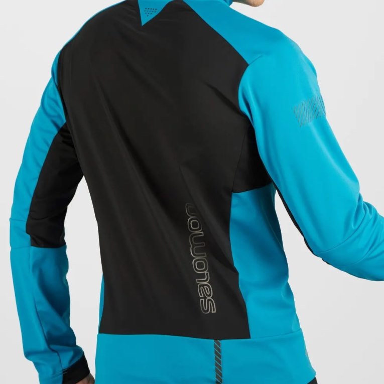 Turquoise Salomon Gore Tex Infinium Windstopper Pro Men's Jackets | IE WR1948